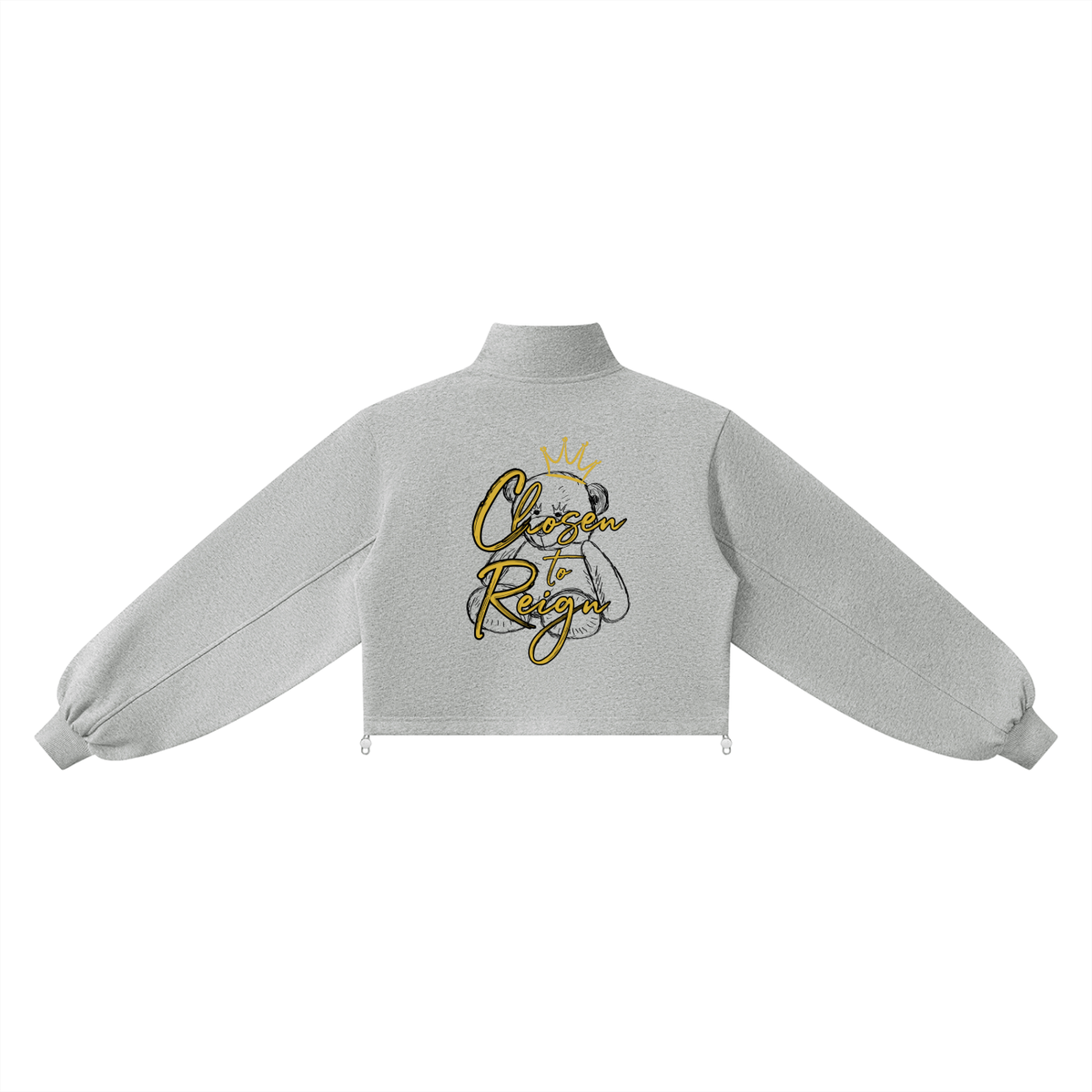 Chosen to Reign™ | Luxe Cropped Lounge Set FLOWER GRAY