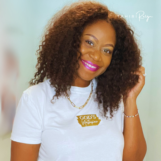 God's Masterpiece Embroidered tee (White)