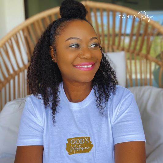 God’s Masterpiece™ Embroidered Tee — White