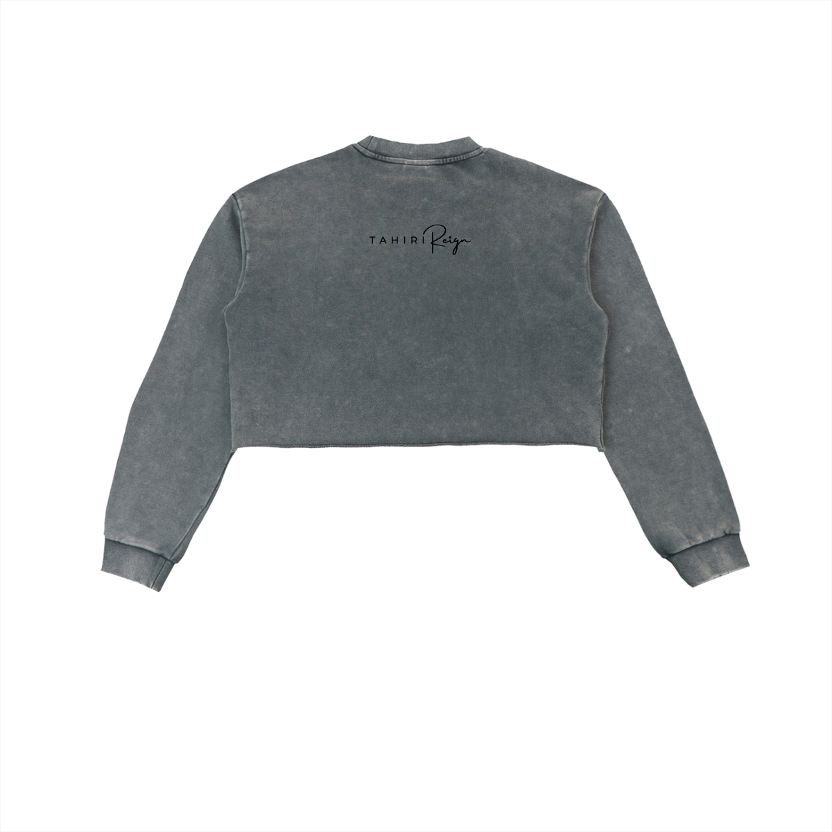 Chosen to Reign™ Vintage Snow-Wash Cropped Sweatshirt