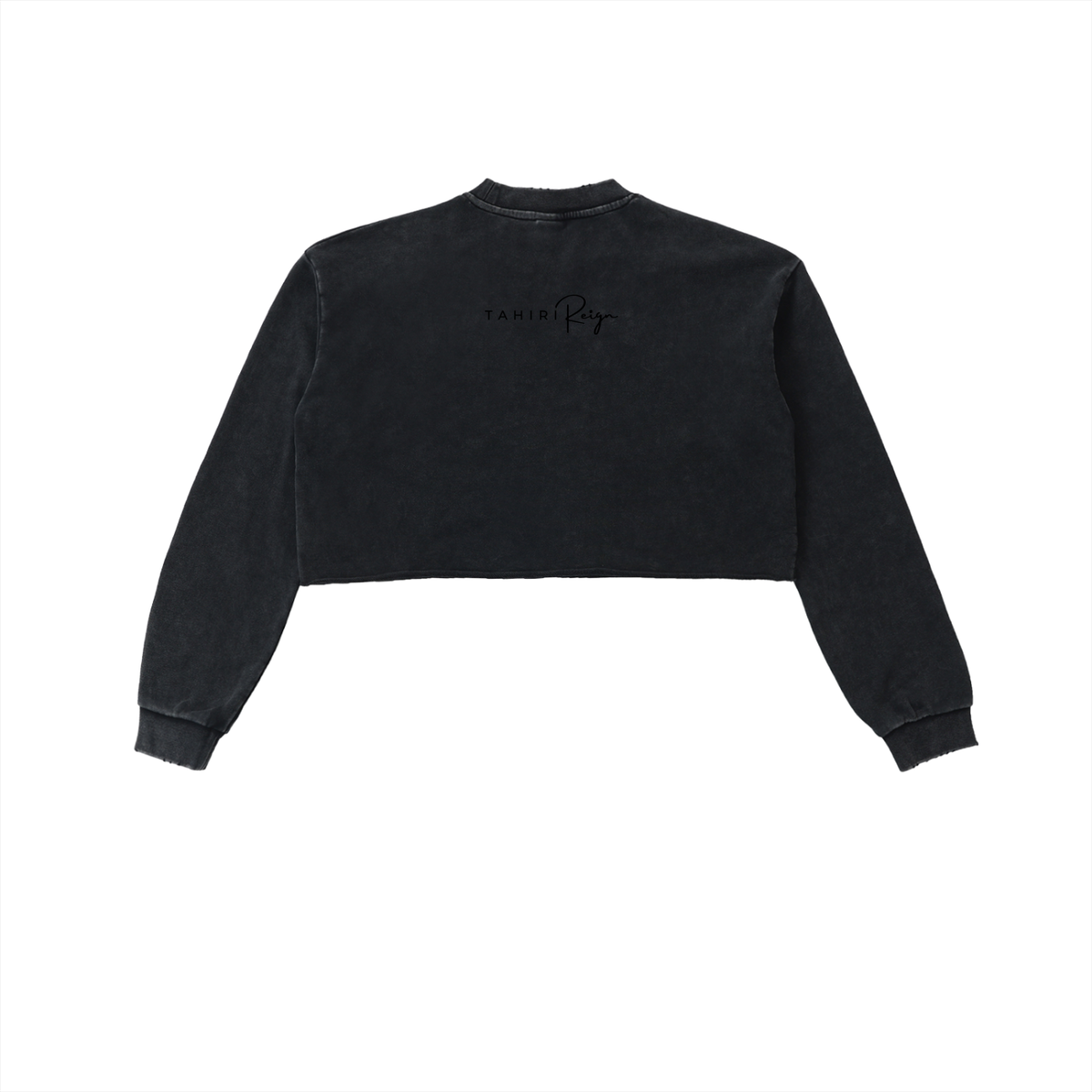 Chosen to Reign™ Vintage Snow-Wash Cropped Sweatshirt
