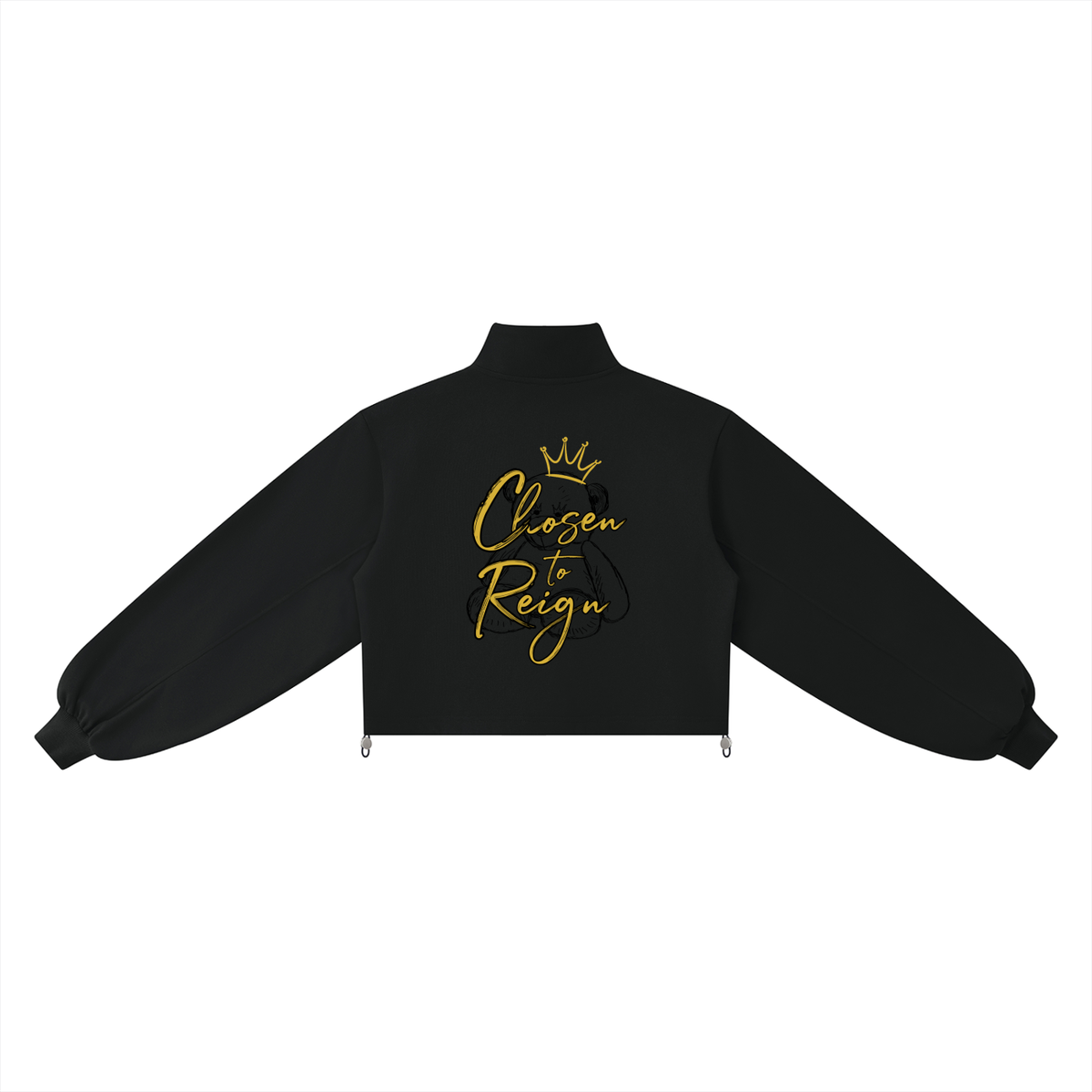 Chosen to Reign™ | Luxe Cropped Lounge Set BLACK Black