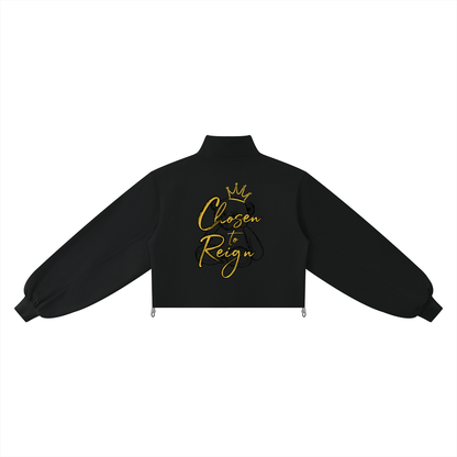 Chosen to Reign™ | Luxe Cropped Lounge Set BLACK Black