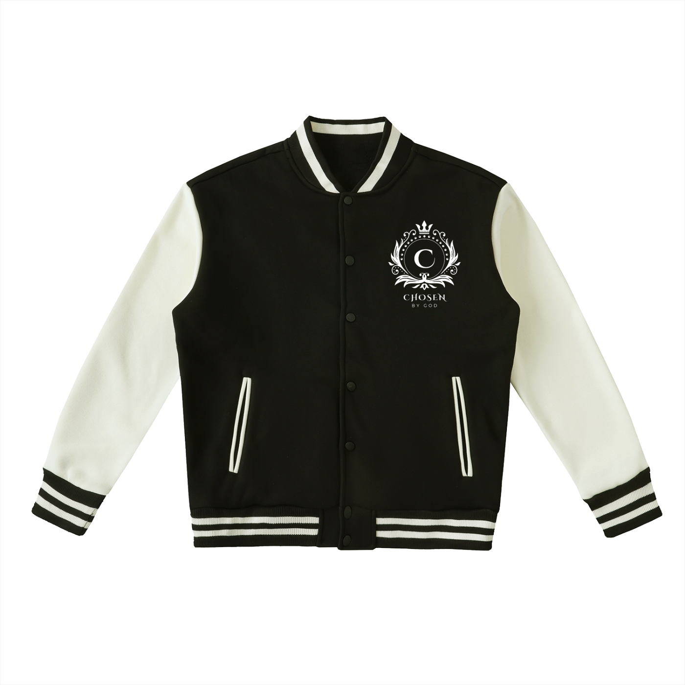 Chosen™ Premium Black Varsity Jacket – Tahiri Reign Enterprises