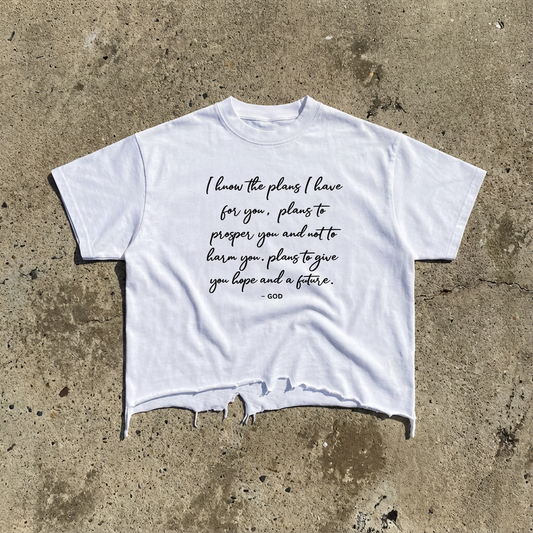 I Know the Plans™ Scripture Statement Tee (Jeremiah 29:11)