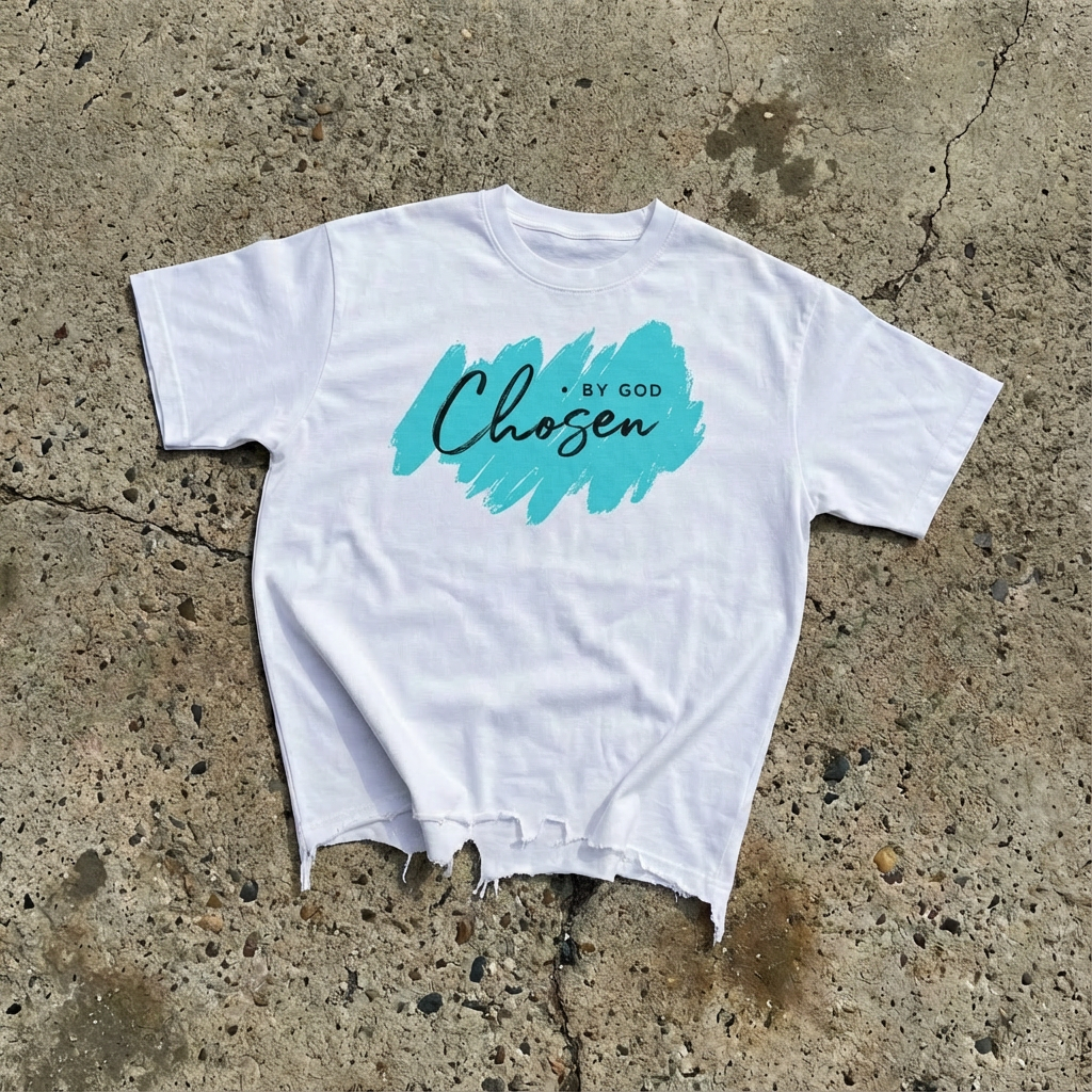 Chosen™ Distressed Hem Statement Tee